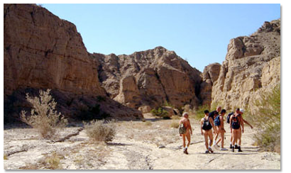 Exploring desert canyons near Palm Springs